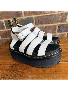 Dr. Martens Blaire Quad Leather Strap Platform Sandals US 7